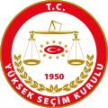 YSK logosunda altın yaldız ve bayrak kırmızısı renkleri kullanılmıştır